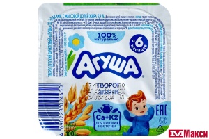 ТВОРОГ "АГУША" ФРУКТОВЫЙ 3,9% 100Г (ВИММ-БИЛЛЬ-ДАНН) (БЗМЖ)(злаки)