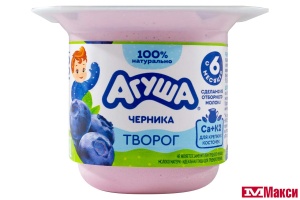 ТВОРОГ "АГУША" ФРУКТОВЫЙ 3,9% 100Г (ВИММ-БИЛЛЬ-ДАНН) (БЗМЖ)(черника)