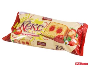 КЕКС "РУССКИЙ БИСКВИТ" 225Г(клубничный)