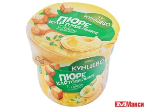 ПЮРЕ КАРТОФЕЛЬНОЕ БЫСТРОГО ПРИГОТОВЛЕНИЯ "КУНЦЕВО" 40Г(с луком и сухариками)