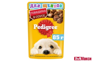 КОРМ Д/ЩЕНКОВ "ПЕДИГРИ" 85Г ПАУЧ В АССОРТ.(говядина в соусе)