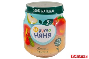ПЮРЕ "ФРУТО-НЯНЯ" ФРУКТОВОЕ В АССОРТИМЕНТЕ 100Г СТ/Б (ПРОГРЕСС) (ДЕТСКОЕ ПИТАНИЕ)(яблоко,персик без сахара)