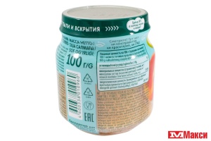 ПЮРЕ "ФРУТО-НЯНЯ" ФРУКТОВОЕ В АССОРТИМЕНТЕ 100Г СТ/Б (ПРОГРЕСС) (ДЕТСКОЕ ПИТАНИЕ)(яблоко,персик без сахара)