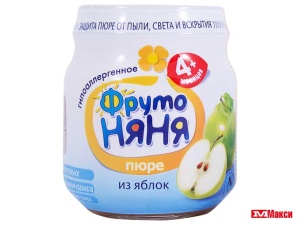 ПЮРЕ "ФРУТО-НЯНЯ" ФРУКТОВОЕ В АССОРТИМЕНТЕ 100Г СТ/Б (ПРОГРЕСС) (ДЕТСКОЕ ПИТАНИЕ)(яблоко  без  сахара)