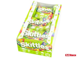 ДРАЖЕ "СКИТЛС" 38Г (РИГЛИ)(кисломикс (малина,ананас,мандарин,вишня,яблоко))