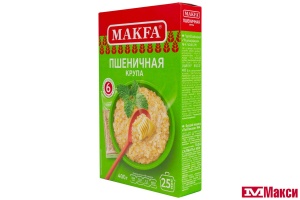 КРУПА ПШЕНИЧНАЯ "МАКФА" ПОЛТАВСКАЯ 400Г ВАРОЧНЫЕ ПАКЕТЫ 