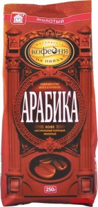 КОФЕ ЖАРЕНЫЙ МОЛОТЫЙ "АРАБИКА" 250Г ПАКЕТ (МОСКОВСКАЯ КОФЕЙНЯ НА ПАЯХЪ)