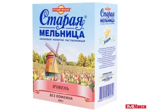 ЗЛАКОВЫЙ НАПИТОК РАСТВОРИМЫЙ "СТАРАЯ МЕЛЬНИЦА" ЯЧМЕНЬ БЕЗ КОФЕИНА 100Г (РУССКИЙ ПРОДУКТ)