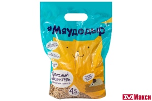 НАПОЛНИТЕЛЬ ДРЕВЕСНЫЙ ДЛЯ КОШАЧЬИХ ТУАЛЕТОВ "МЯУДОДЫР" 4,5Л