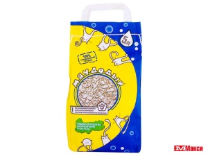 НАПОЛНИТЕЛЬ КОМКУЮЩИЙСЯ ДЛЯ КОШАЧЬИХ ТУАЛЕТОВ "МЯУДОДЫР" 5Л