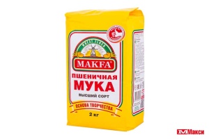 МУКА ПШЕНИЧНАЯ "МАКФА" В/С 2КГ