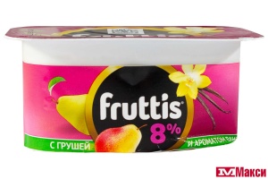 ПРОДУКТ ЙОГУРТНЫЙ "ФРУТТИС" СУПЕР ЭКСТРА 8% 115Г (CAMPINA) (БЗМЖ)(вишневый пломбир; груша-ваниль)