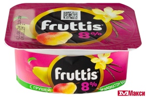 ПРОДУКТ ЙОГУРТНЫЙ "ФРУТТИС" СУПЕР ЭКСТРА 8% 115Г (CAMPINA) (БЗМЖ)(вишневый пломбир; груша-ваниль)