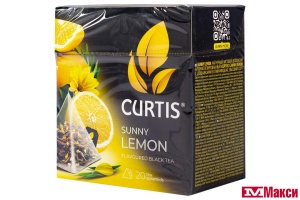 ЧАЙ "CURTIS" САННИ ЛЕМОН ЧЕРНЫЙ С ЦЕДРОЙ ЦИТРУСОВЫХ, ЛЕПЕСТКАМИ ЦВЕТОВ И АРОМАТОМ ЛИМОНА 20 ПАКЕТИКОВ-ПИРАМИДОК (МАЙ)