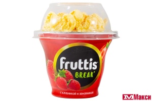 ПРОДУКТ ЙОГУРТНЫЙ "ФРУТТИС" ВКУСНЫЙ ПЕРЕРЫВ С ТОППЕРОМ 2,5-2,6% 175Г (CAMPINA) (БЗМЖ)(клубника-земляника)