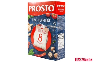 КРУПА РИС ОТБОРНЫЙ ДЛИННОЗЕРНЫЙ "PROSTO" 500Г ВАРОЧНЫЕ ПАКЕТЫ (АНГСТРЕМ)