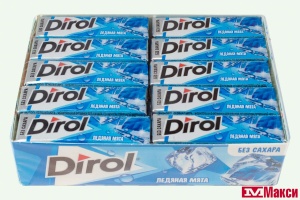 ЖЕВАТЕЛЬНАЯ РЕЗИНКА "DIROL" ПОДУШЕЧКИ 13,6Г (МОН' ДЭЛИС РУСЬ)(ледяная мята)