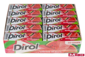 ЖЕВАТЕЛЬНАЯ РЕЗИНКА "DIROL" ПОДУШЕЧКИ 13,6Г (МОН' ДЭЛИС РУСЬ)(арбузная свежесть)