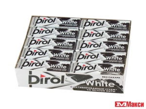 ЖЕВАТЕЛЬНАЯ РЕЗИНКА "DIROL" ПОДУШЕЧКИ 13,6Г (МОН' ДЭЛИС РУСЬ)(с углем растительным и вкусом мяты)