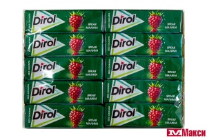 ЖЕВАТЕЛЬНАЯ РЕЗИНКА "DIROL" ПОДУШЕЧКИ 13,6Г (МОН' ДЭЛИС РУСЬ)(яркая малина)