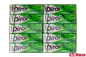 ЖЕВАТЕЛЬНАЯ РЕЗИНКА "DIROL" ПОДУШЕЧКИ 13,6Г (МОН' ДЭЛИС РУСЬ)(мята)