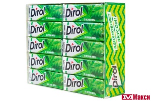 ЖЕВАТЕЛЬНАЯ РЕЗИНКА "DIROL" ПОДУШЕЧКИ 13,6Г (МОН' ДЭЛИС РУСЬ)(мята)
