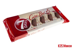 БИСКВИТ "7 DAYS" CAKE BAR 30ГХ5ШТ(с кремом "какао")