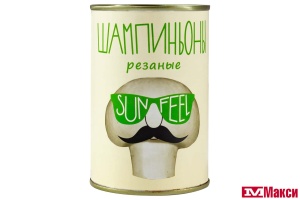 ШАМПИНЬОНЫ "SUNFEEL" РЕЗАНЫЕ 425Г