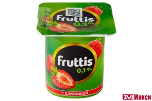 ПРОДУКТ ЙОГУРТНЫЙ "ФРУТТИС" ЛЕГКИЙ 0,1% 110Г (CAMPINA) (БЗМЖ)(клубника)