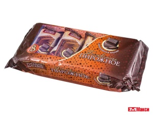 ПИРОЖНОЕ БИСКВИТНОЕ "РУССКИЙ БИСКВИТ" 8ШТХ30Г(шоколадное)