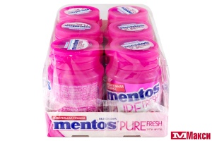 ЖЕВАТЕЛЬНАЯ РЕЗИНКА "MENTOS" ПЬЮР ФРЭШ 54Г (VAN MELLE)(тутти-фрутти)