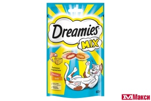 ЛАКОМСТВО ДЛЯ КОШЕК "DREAMIES" 60Г(с лососем и сыром)
