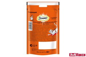 ЛАКОМСТВО ДЛЯ КОШЕК "DREAMIES" 60Г(с курицей)