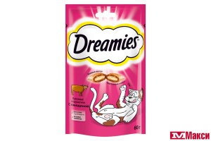 ЛАКОМСТВО ДЛЯ КОШЕК "DREAMIES" 60Г(с говядиной)