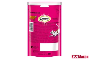 ЛАКОМСТВО ДЛЯ КОШЕК "DREAMIES" 60Г(с говядиной)