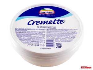СЫР ТВОРОЖНЫЙ "CREMETTE" 65% (HOCHLAND) (БЗМЖ)[средн вес 2,2]