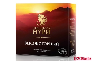 ЧАЙ "ПРИНЦЕССА НУРИ" ВЫСОКОГОРНЫЙ ЧЕРНЫЙ 100 ПАКЕТИКОВ БЕЗ ЯРЛЫЧКОВ (ОРИМИ-ТРЭЙД)