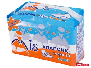 ПРОКЛАДКИ ГИГИЕНИЧЕСКИЕ С КРЫЛЫШКАМИ "MIS" КЛАССИК СОФТ 4 КАПЛИ 10ШТ