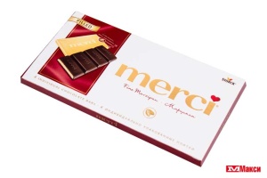 ШОКОЛАД "МЕРСИ" В АССОРТИМЕНТЕ 100Г (STORCK)(темный с начинкой из марципана)
