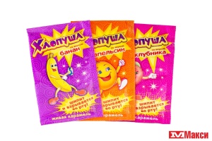 КАРАМЕЛЬ "ХЛОПУША" В АССОРТИМЕНТЕ 7ГР (ЭВРИКА)(ассорти (банан,апельсин,клубника,яблоко))