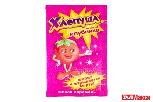 КАРАМЕЛЬ "ХЛОПУША" В АССОРТИМЕНТЕ 7ГР (ЭВРИКА)(ассорти (банан,апельсин,клубника,яблоко))