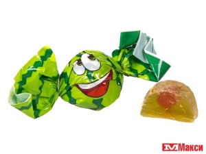 КОНФЕТЫ ЖЕЛЕЙНЫЕ С НАЧИНКОЙ "ЖИВИНКА" ВКУС АРБУЗ 1КГ (КОНТИ)