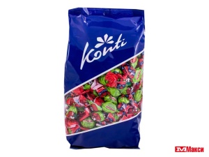 КОНФЕТЫ ЖЕЛЕЙНЫЕ С НАЧИНКОЙ "ЖИВИНКА" ВКУС КЛУБНИКА С ЙОГУРТОМ 1КГ (КОНТИ)