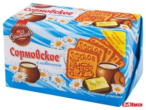 ПЕЧЕНЬЕ САХАРНОЕ "СОРМОВСКОЕ" СЛИВОЧНОЕ 200Г (СОРМОВСКАЯ КФ)