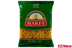МАКАРОННЫЕ ИЗДЕЛИЯ "МАКФА" РИГАТОНЫ-РОЖКИ ГЛАДКИЕ 400Г