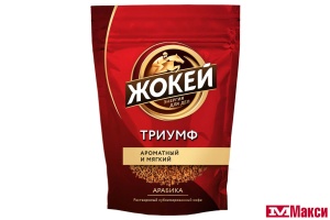 КОФЕ РАСТВОРИМЫЙ СУБЛИМИРОВАННЫЙ "ЖОКЕЙ" ТРИУМФ 150Г ПАКЕТ (ОРИМИ-ТРЭЙД)