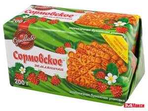ПЕЧЕНЬЕ САХАРНОЕ "ЗЕМЛЯНИЧКА" 200Г (СОРМОВСКАЯ КФ)