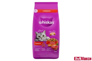 КОРМ ДЛЯ КОШЕК "ВИСКАС" ПОДУШЕЧКИ С НЕЖНЫМ ПАШТЕТОМ 5КГ(говядина)