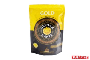 КОФЕ "ЧЕРНАЯ КАРТА" GOLD СУБЛИМИРОВАННЫЙ 75Г ПАКЕТ (ШТРАУС)