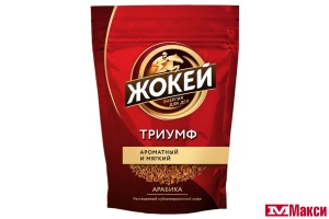 КОФЕ РАСТВОРИМЫЙ СУБЛИМИРОВАННЫЙ "ЖОКЕЙ" ТРИУМФ 280Г ПАКЕТ (ОРИМИ-ТРЭЙД)